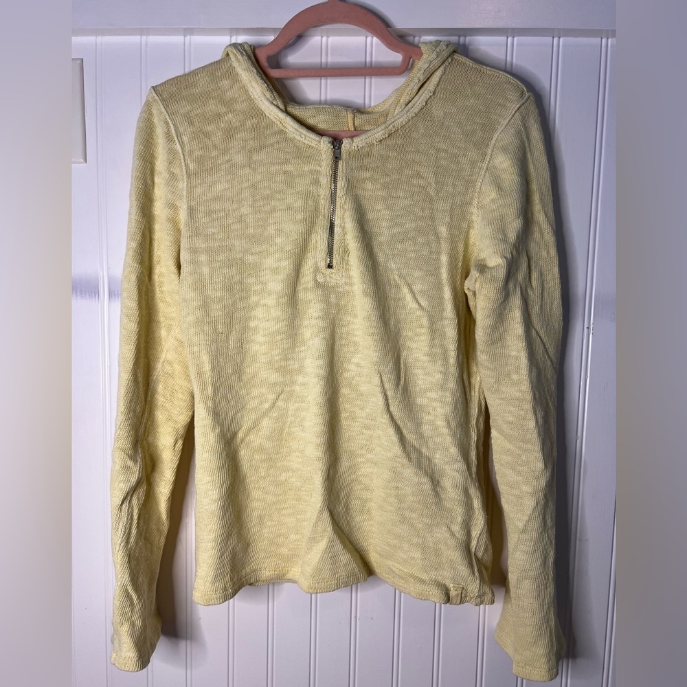 We The Free Speed Drive Hooded Long Sleeve NWT Size M in Mellow Yellow - Picture 2 of 7